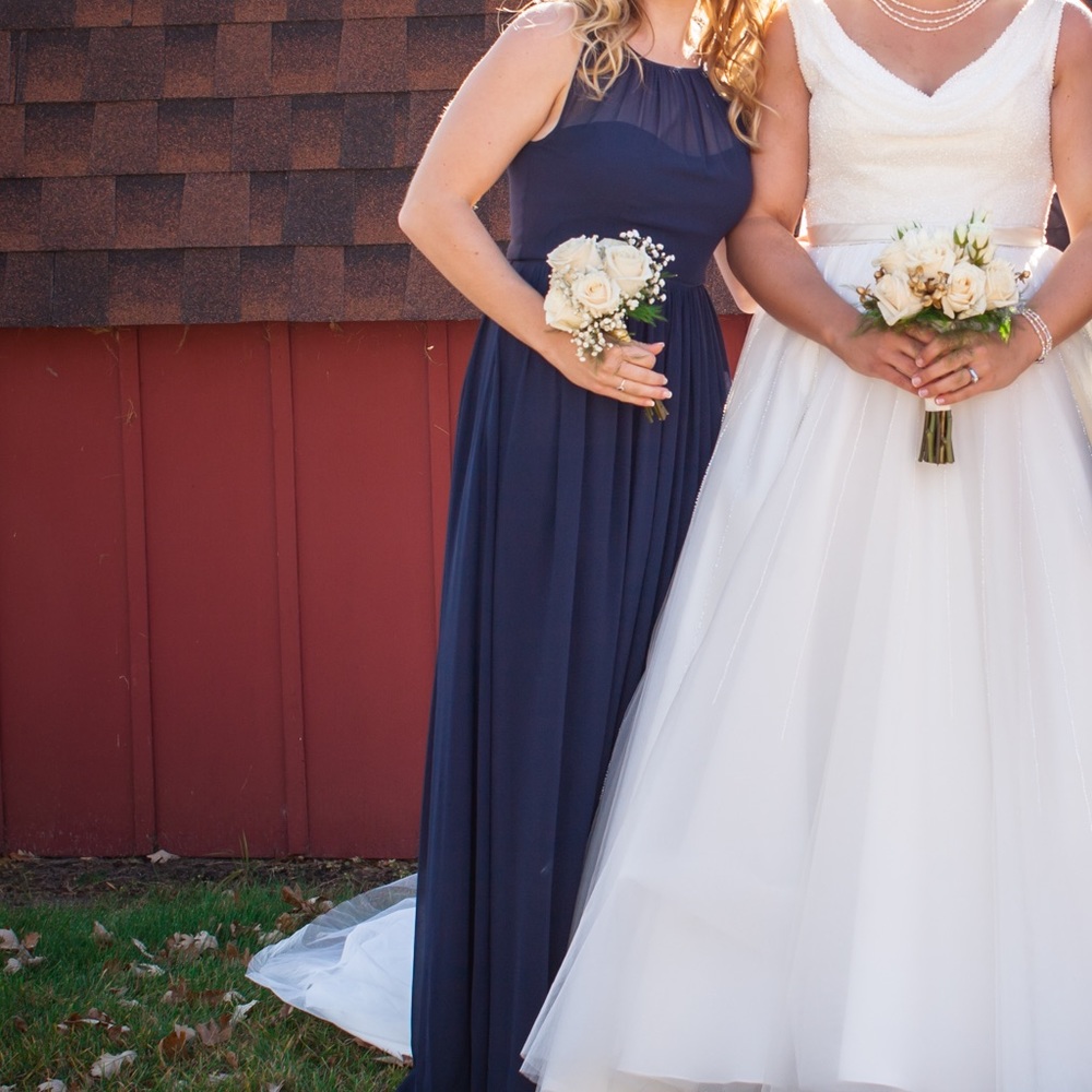 Bill Levkoff Navy Blue Bridesmaid Dress